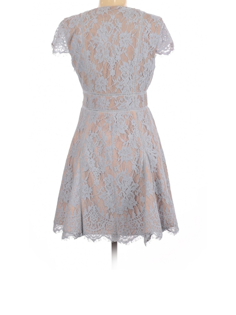 Stylestalker Powder Blue Lace A-Line Mini Dress
